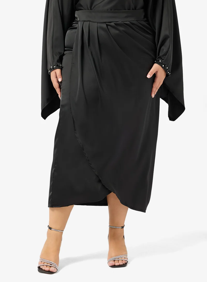Khizana  Plus size Dress With Cape Sleeves for Women | Best Price UAE